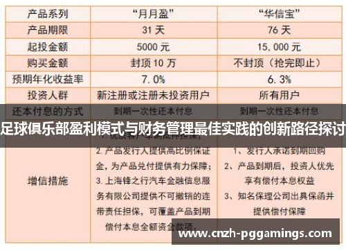 足球俱乐部盈利模式与财务管理最佳实践的创新路径探讨