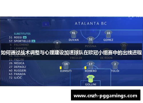 如何通过战术调整与心理建设加速球队在欧冠小组赛中的出线进程