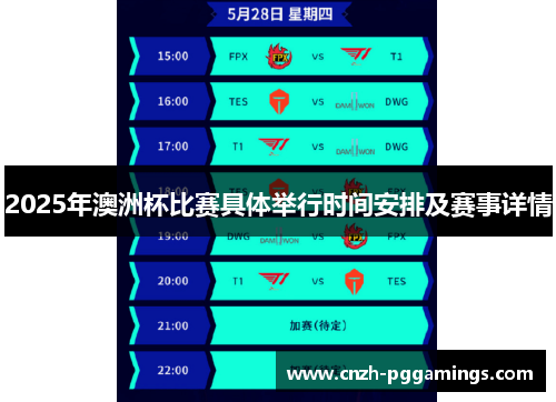 2025年澳洲杯比赛具体举行时间安排及赛事详情